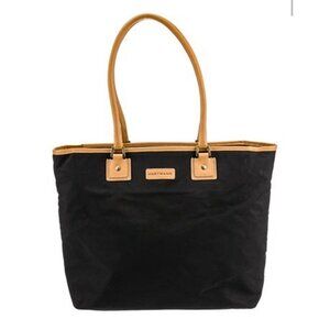 Hartmann Authentic Black Nylon Leather Tote Bag